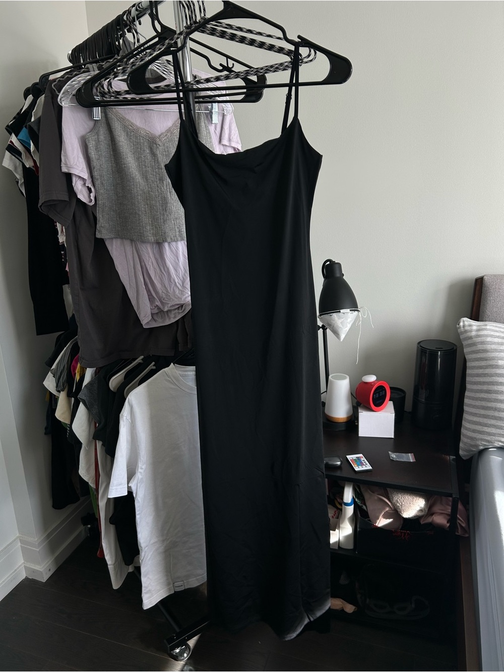 Pull&Bear Black Spaghetti-Strap Maxi Dress